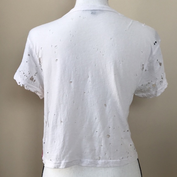 Truly Madly Deeply American Flag Distressed Crop - Picture 6 of 8